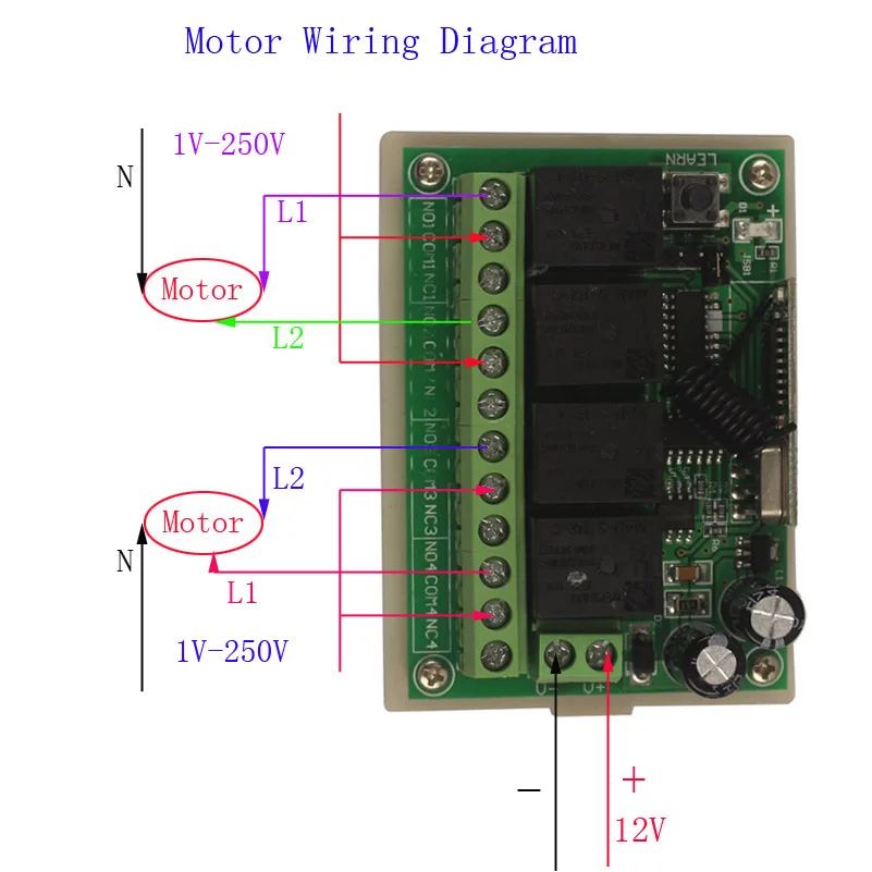 Smart 12V 4CH Channel Wireless Remote Control Relay Switch Garage Open Module-1.JPG-7