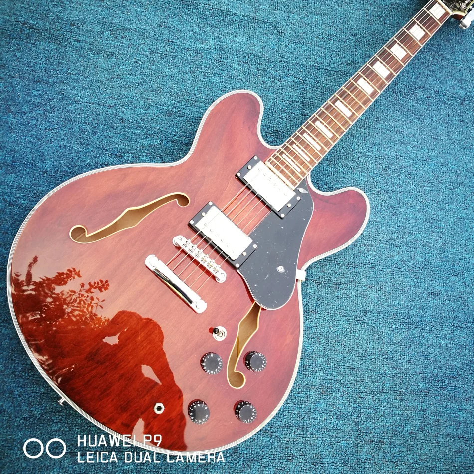 Jazz Electric Guitar, Custom Shop, Vintage Sunburst,Hollow Body