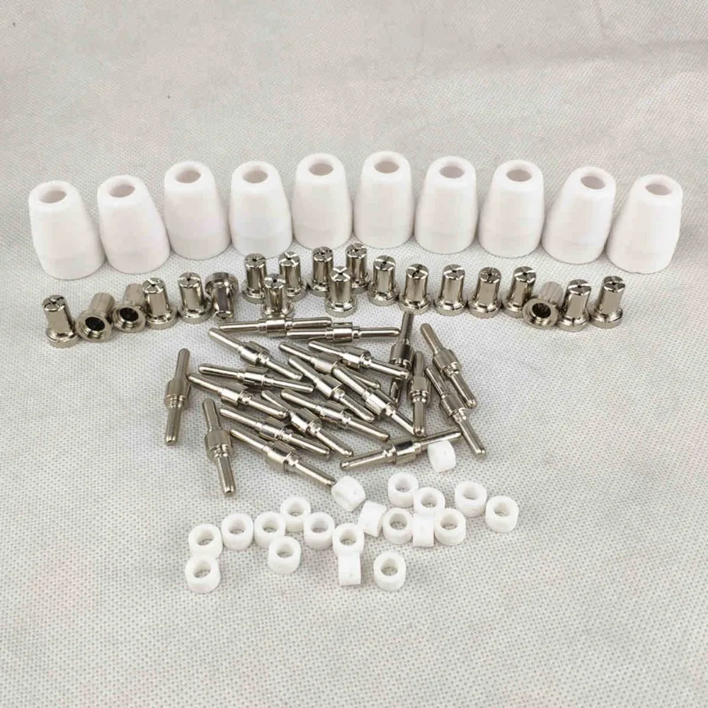 70pcs Plasma Cutting Torch Consumable Cutting Extended Long Shield Cup Swirl Baffle 40A PT31 Plasma Torch Tip Electrode Nozzle 70pcs Plasma Cutting Torch Consumable Cutting Extended Long Shield Cup Swirl Baffle 40A PT31 Plasma Torch Tip Electrode Nozzle