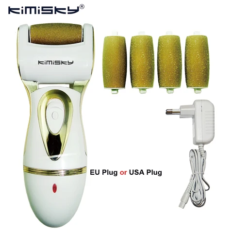 Ferramenta de Cuidados com os Pés pé para pé Pele + 5 Ouro Ferramentas Pedicure Elétrica Pedicura Veludo Suave Máquina Calo Removedor Arquivo Calcanhar Cabeças