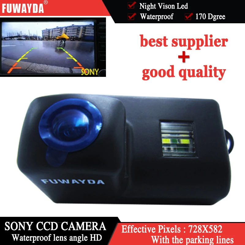 

FUWAYDA SONY CCD Car Rear View Reverse CAMERA for Peugeot 206 207 306 307 308 406 407 5008 Partner Tepee With Guide Line