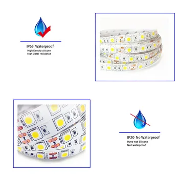 

DC12V 5M Led Strip Light 5050 60led/m Led Light Lamp Waterproof RGB White Warm White Ribbon Fiexble Tape