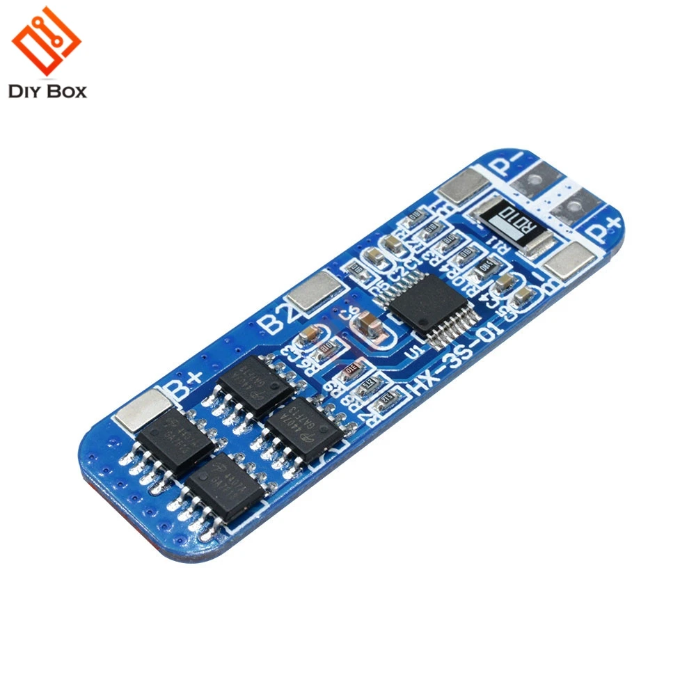 

3S 12V 10A 18650 Li-ion Lithium Battery BMS Charger Protection Board HX-35-01