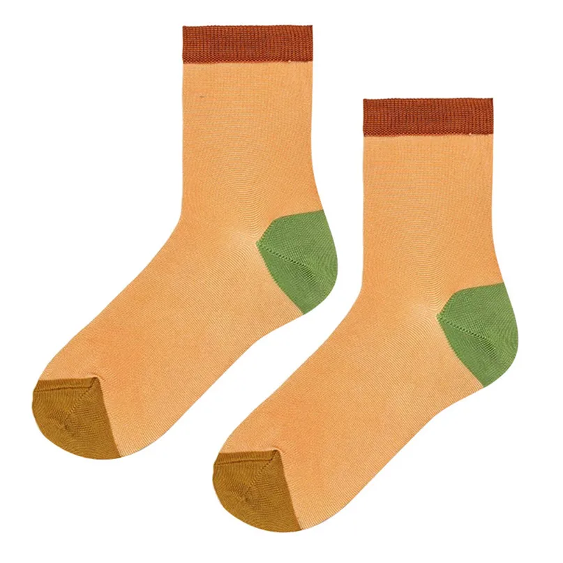 Cycling Socks Spring Winter Women Socks Female Fashion Ins Style Bobbysocks Multicolor Anklets Knee-High Socks #2D18 (3)