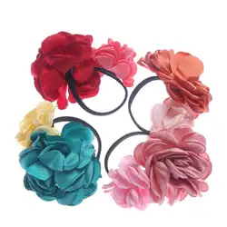 Новинка; модный стиль Головные уборы для маленьких девочек повязка на голову с цветком розы аксессуары для волос Дети ленты для волос Шапки