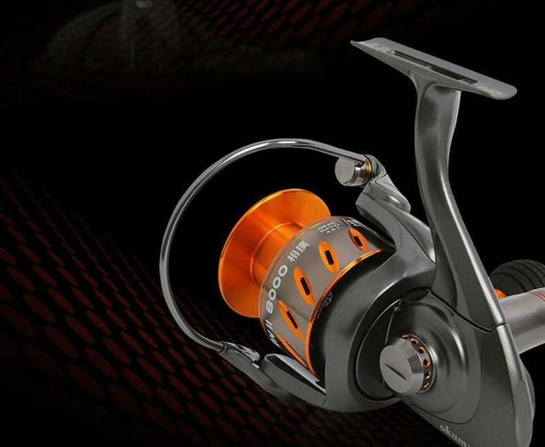 Carretel de Pesca Bobina de Metal Okuma Fiação Completo Carpa Engrenagem Pesca Fio Spooler 23kg Travagem 11bb Oceano Trolling Carretel Raw ii 11 High Quality Esporte e Lazer