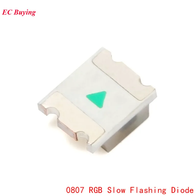 50 шт. 0807 RGB SMD Светодиодная лампа 0805 RGB медленный мигающий диод красочные диоды вспышка DIY