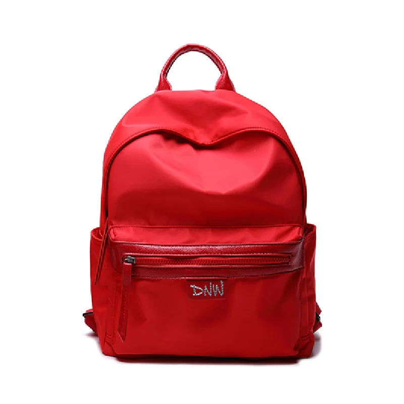 all red backpack