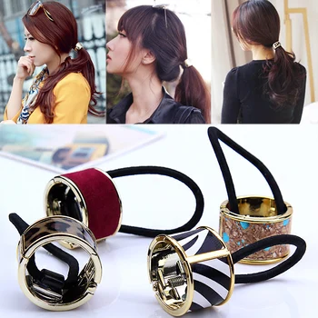 

LNRRABC Hot Sale 15Colors Korean Ponytail Charming Fashion Headwear Elastic Hair Bands Hair Accessories