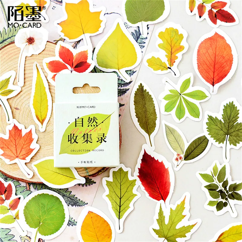

46pcs/box Natural Washi Tape Decorative Paper Japanese Stationery Kawaii Scrapbooking Supplies Stickers Office Adhesive Tape