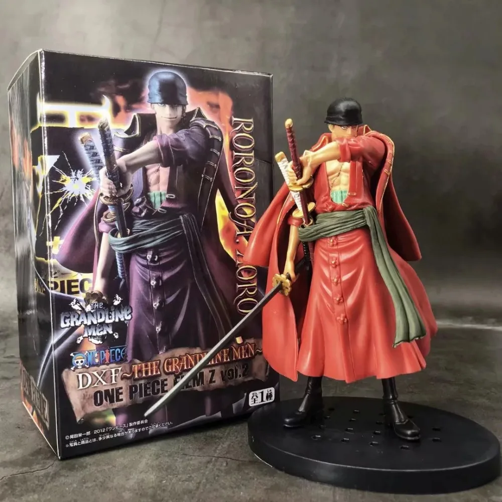 

New Comic Anime One Piece Statue Roronoa Zoro Red Clothes Version DXF Banpresto Figure Figurine Toys