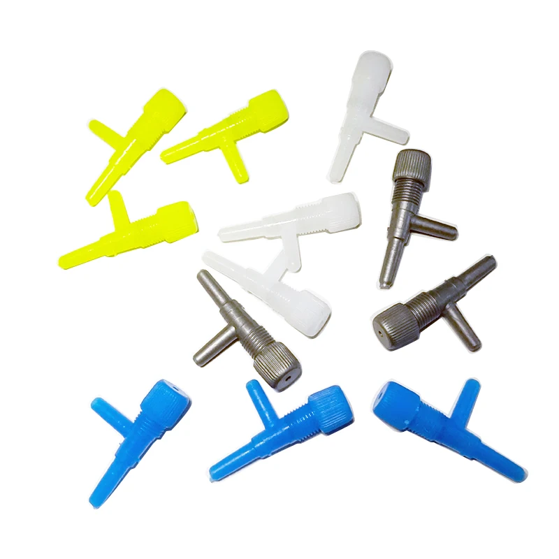 

10 x Aquarium Air Line Tubing Fish Tank Oxygen Air Pump Volume Flow Control Valve Color:White blue gery yellow