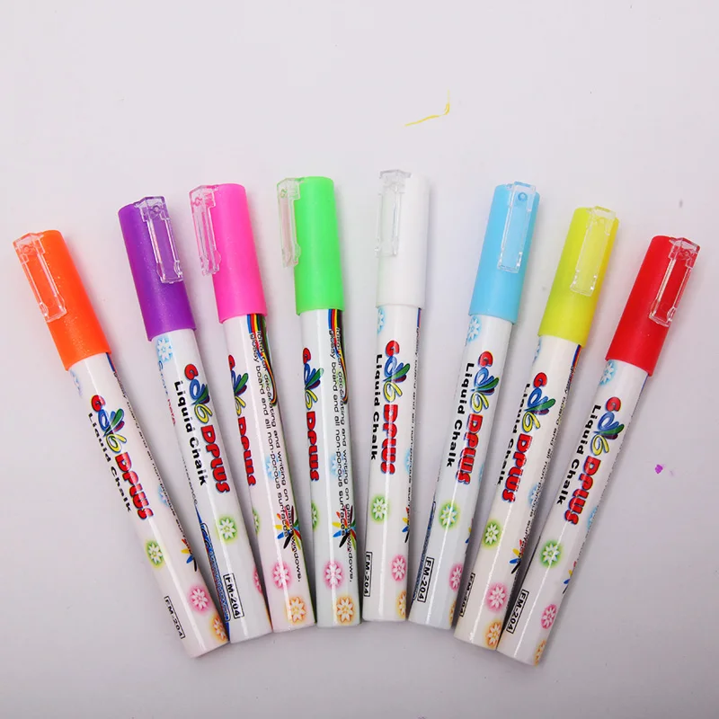 Color Erasable Chancery Whiteboard Markers Liquid Chalk Pens LED Board