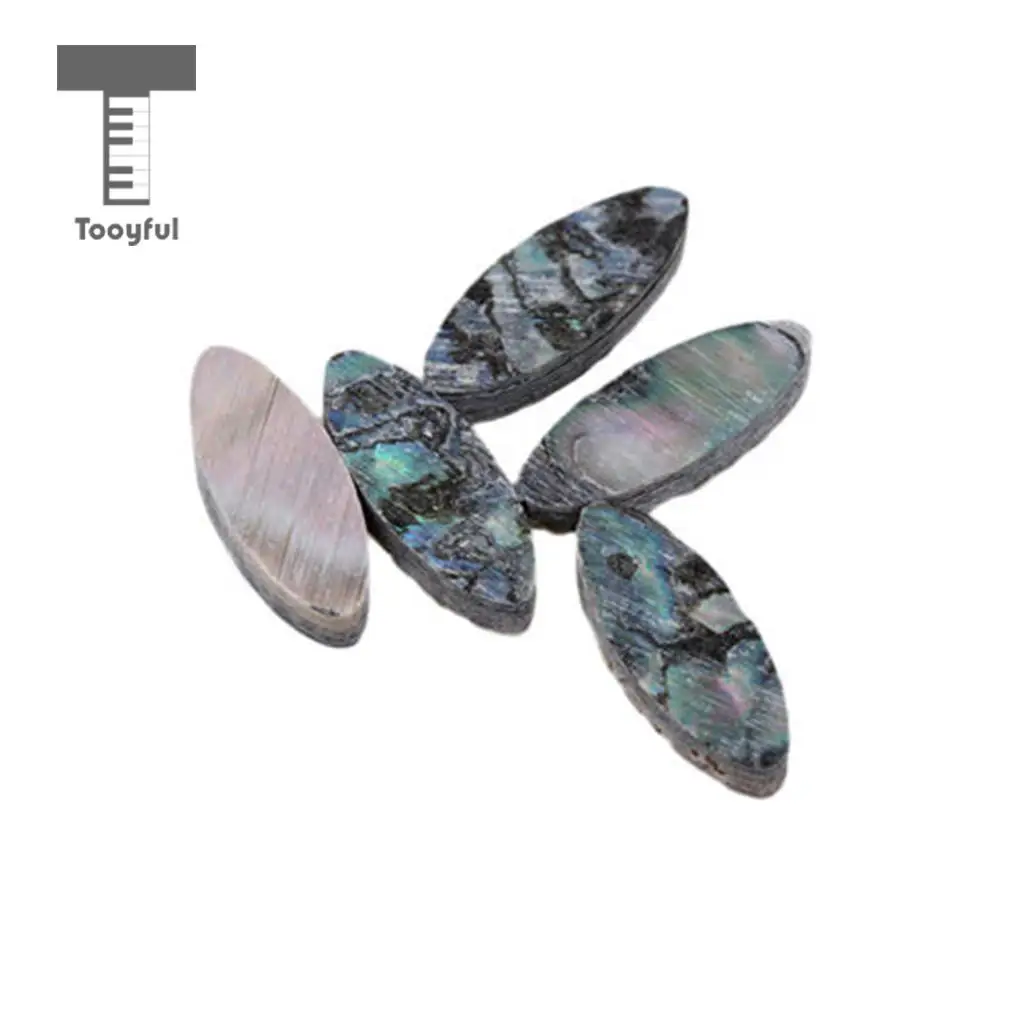 Tooyful Finest 10PCS DIY Shell Oval Fretboard Fret Key Inlays Buttons Maker Dots for Mandolin Guitar Accessory
