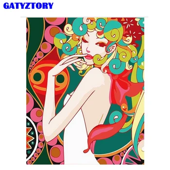 

GATYZTORY Figure Picture Frame Diy Painting By Numbers Modern Wall Art Canvas Painting Home Decors Artwork Paint By Numbers