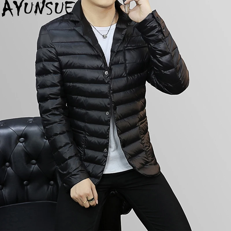 

AYUNSUE 2019 Ultra Light Down Jacket Men Autumn Winter Duck Down Puffer Jacket Men Casual Korean Coat Men's Jackets KJ2465