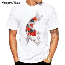 Японский стиль татуировки японский кои Карп рыбы футболки для женщин и мужчин футболка мужская и женская облегающая унисекс с коротким рукавом teeshirt