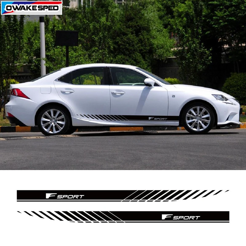 For Lexus IS 2013 2017 F SPORT Graphics Stripes Door Side Skirt Vinyl