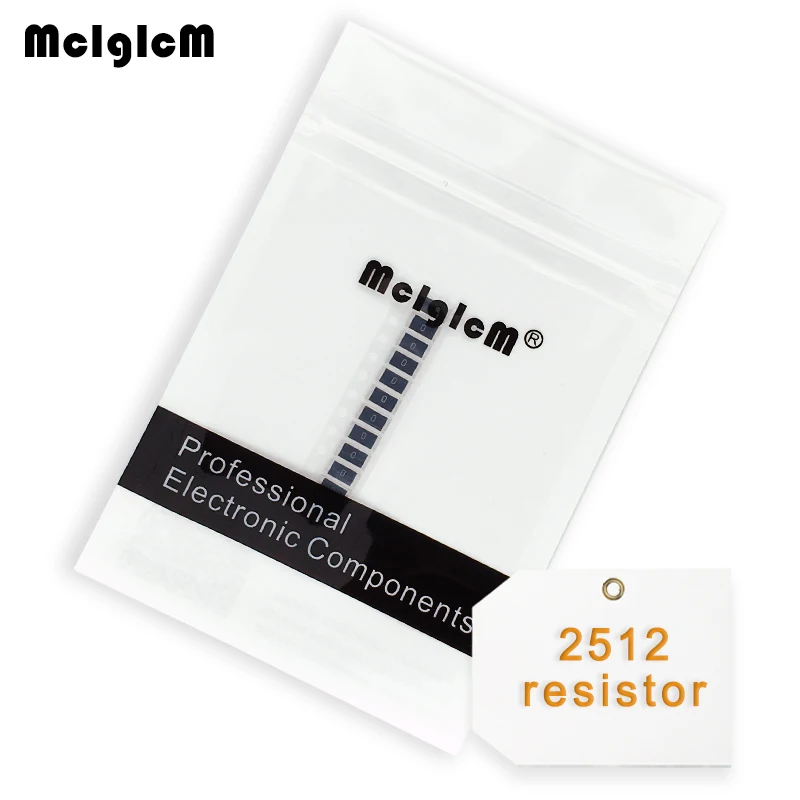 MCIGICM 1W 100pcs 2512 smd chip resistor 100 resistors 0R 22M 10K 100K 100R 1R 150R
