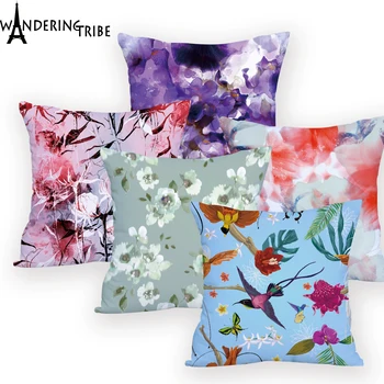 

Plant Cushion Cover Colorful Decorative Living Room Customized Cushion Covers Flower Pillows Home Decoration Wholesaler