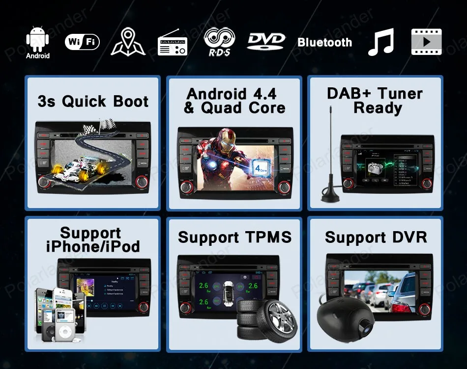 Discount Quad Core 16G ROM Android4.4 Car DVD Support DTV BT 3G WiFi GPS DAB+ TPMS touch screen FM AM radio For Fiat Bravo 2007-2012 7 Discount Quad Core 16G ROM Android4.4 Car DVD Support DTV BT 3G WiFi GPS DAB+ TPMS touch screen FM AM radio For Fiat Bravo 2007-2012 7