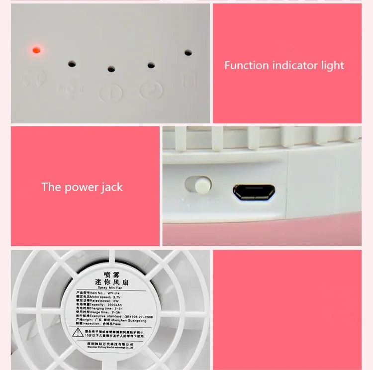 MistBlow Mini fan components and details