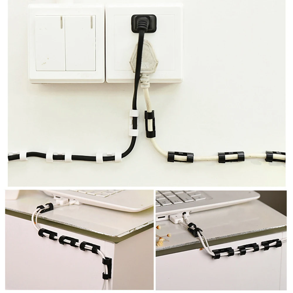 20pcs Wire Organizer Securing Cable Clamp Storage Clips Adhesive Buckle Data Line Fixed Fit Data Telephone Line Cables Sleeve 20pcs Wire Organizer Securing Cable Clamp Storage Clips Adhesive Buckle Data Line Fixed Fit Data Telephone Line Cables Sleeve