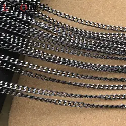 2018 Новая мода 5 м/лот мм 3,5*5*1 мм черный оптом алюминий разъем цепи для ювелирных изделий браслет цепочки и ожерелья DIY решений
