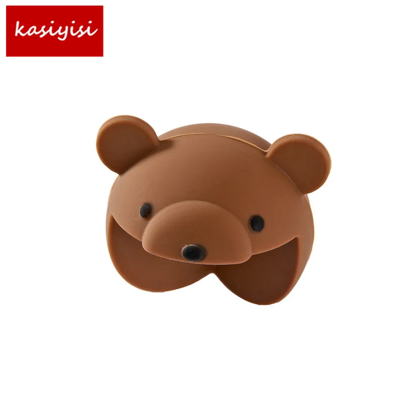 brown 2 шт./лот, мультяшный силиконовый защитный стол для детей, Угловое устройство для защиты кромок мебели, защита от краев - Цвет: brown