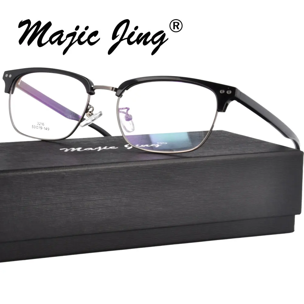 

Magic Jing TR 90 and stainless steel combination RX optical frames myopia eyewear eyeglasses for unisex 3216
