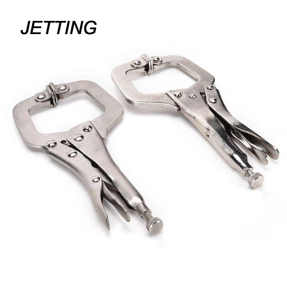 JETTING Hand Tools C Type Clamp Adjustable Pliers 6" Metal Welding Pliers Grip Locking Pliers Instruments Vise Grip Pliers