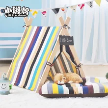 Цветная полоса хлопок ткань площадка для игр домашних животных собака/кошка Прорезыватель с ковриком