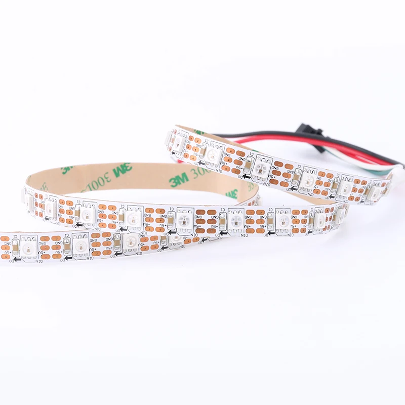 WS2812B адресуемых полосы света, SK6812 60leds/m 60IC/м Светодиодная цветная лента-мечта, DC5V Гибкая pixel свет со встроенным IC