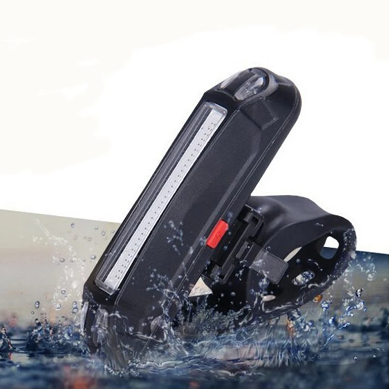 

Bicycle Tail Light USB Charging Flashing Warning Light Mountain Bike Road Lights Super Bright Shockproof Multiple Flash Pattern