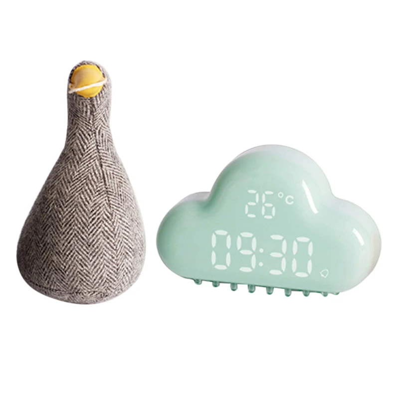 HOT LED Digital Alarm Clock USB Cloud Sound Control Glowing Desktop Clocks Intelligent Time