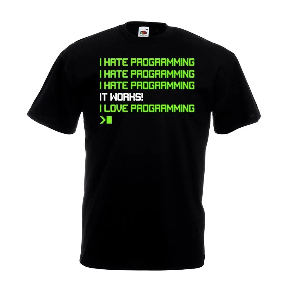 I Hate Программирование Футболка-забавный подарок Топ веб-ПК программист