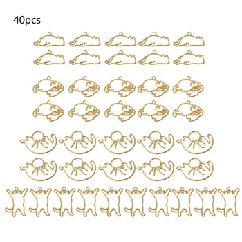 

40Pcs Cute Pet Cats UV Frame Blank Bezels Setting Pendant Resin Jewelry Making