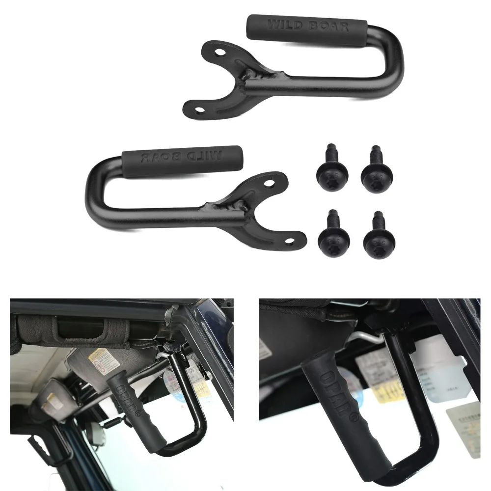 Buy 2x Black Front Hard Mount Grab Bar Handles for 97