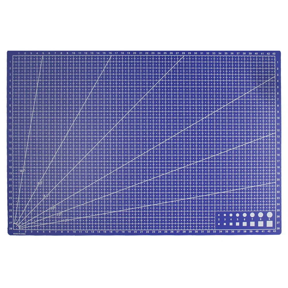 1 Pc A3 Pvc Rectangle Grid Lines Cutting Mat Tool Plastic Craft Diy Tools 45cm * 30cm