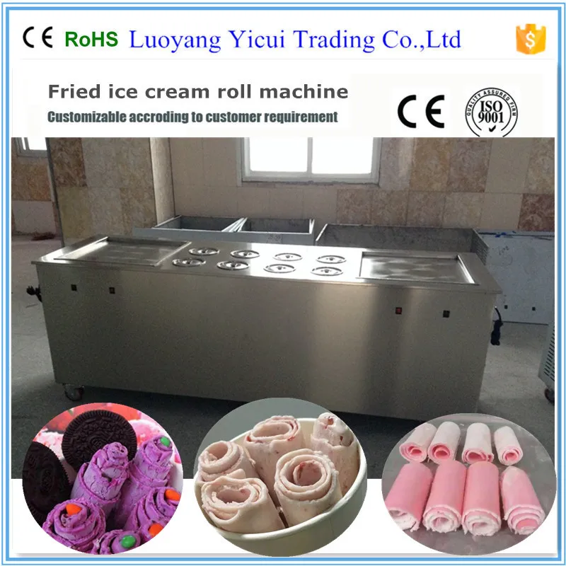 High Efficiency With Best Price Thailand Fried Rolled Ice Cream Machine