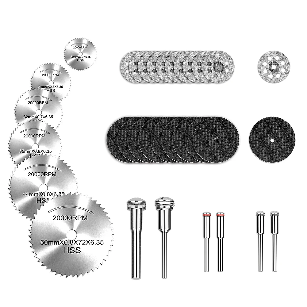 32 шт. HSS мини дисковая пила набор смолы отрезные диски алмазные режущие диски роторный инструмент Аксессуары для dremel дерево пластик