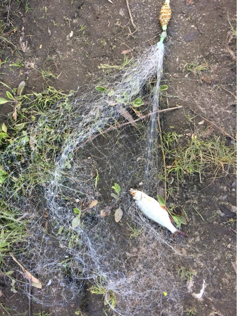 Copper Spring Shoal Fishing Net with Glow in the Dark Bead Swivels Fishing Connector Freshwater Fishing Accessories