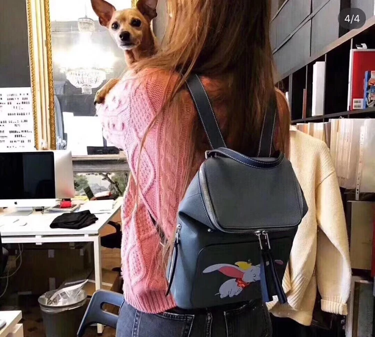 fashion Women genuine leather Backpack, lady real leather dumbo backpack,girl leather school bag,free shipping