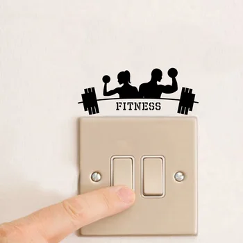 

Fitness Sport Exercises Wall Sticker Gym Home Room Vinyl Switch Sticker A2007