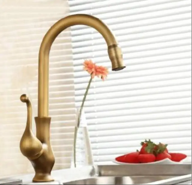 Elegante di lusso Oro Antico Bronzo Rubinetto Cucina Bagno Vessel ... Elegante di lusso Oro Antico Bronzo Rubinetto Cucina Bagno Vessel ...