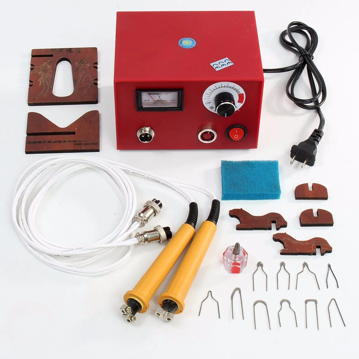 

Becornce 220V Multifunction Pyrography Machine Gourd Wood Pyrography Crafts Tool Kit Set Professional Electrocautery Pen Machine