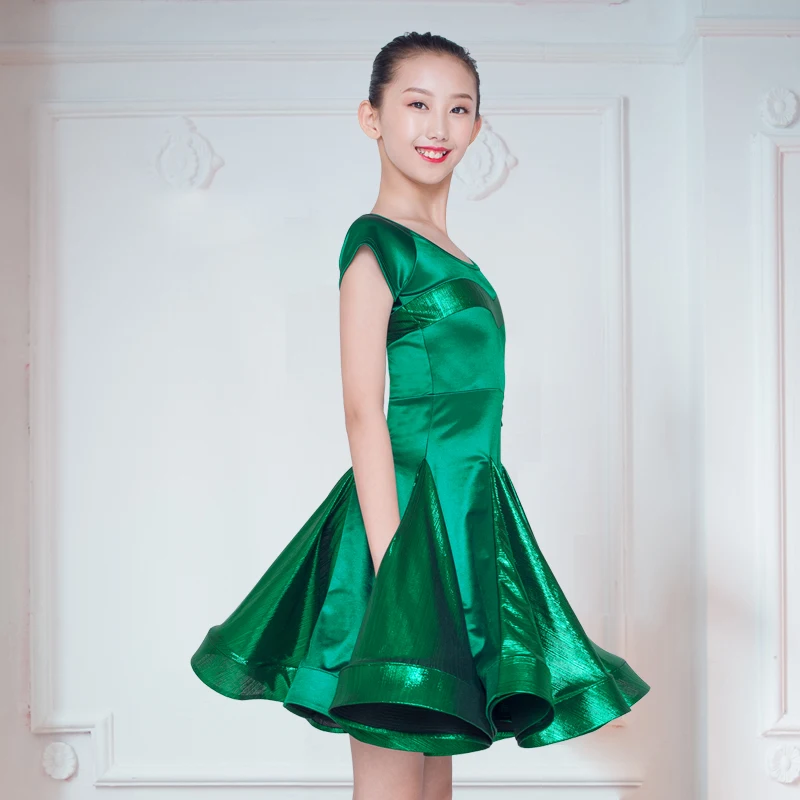 

2018 girls latin dresses for dancing ballroom dance dress rumba samba spandex children samba cha cha tango skirt standard salsa