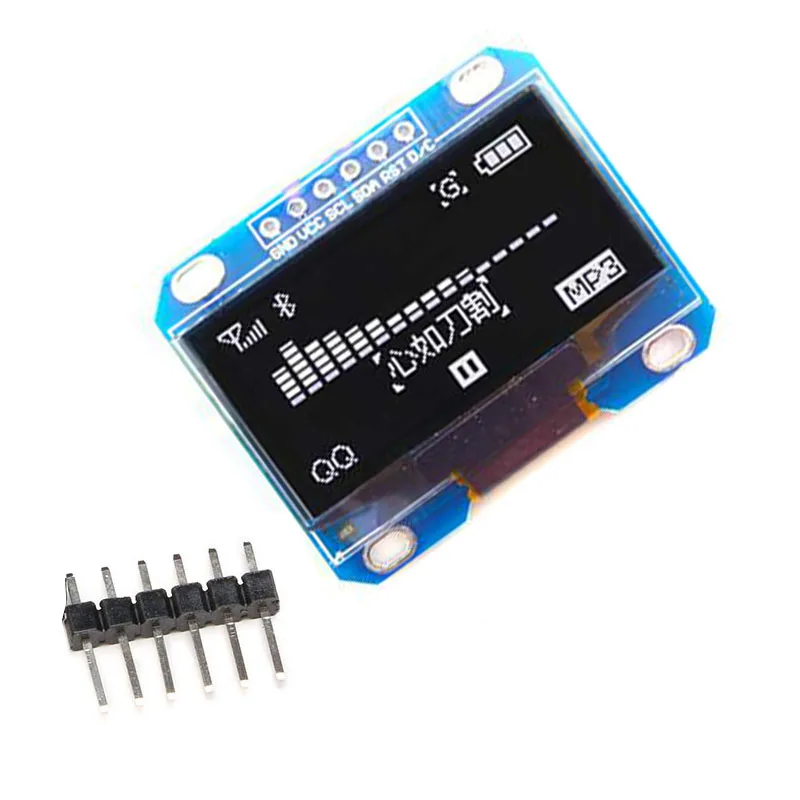 

6 pin 1.3" OLED Module White Blue SPI 128X64 1.3 Inch OLED LCD LED Display Module 1.3" SPI Communicate for arduino Diy Kit