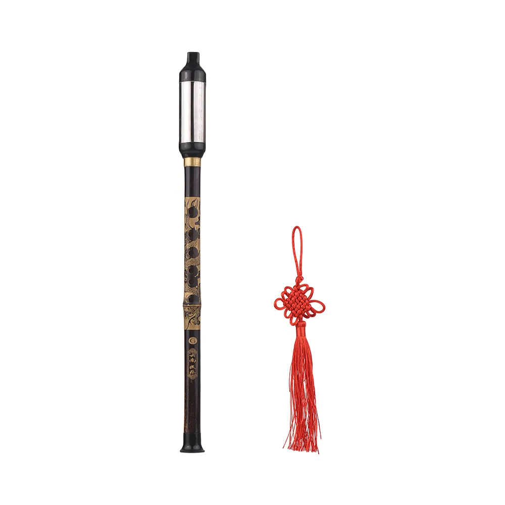 Горячая китайский традиционный музыкальный инструмент вертикальный выдувный Bawu черный бамбук китайский свободный тростник Флейта ключ G