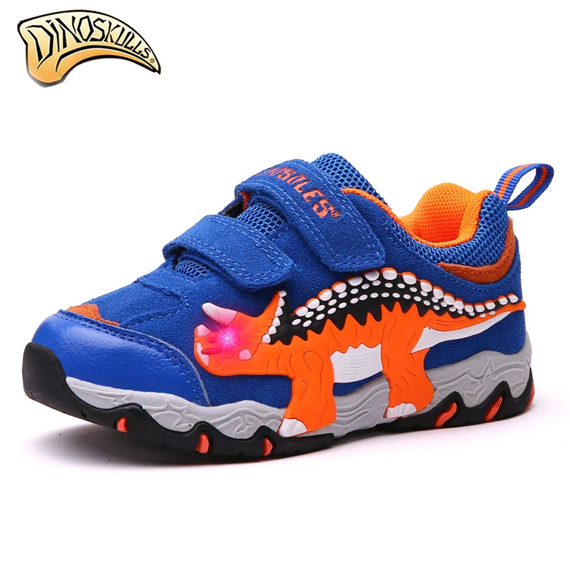 

Dinoskulls 2019 Dinosaur Shoes Boys Glowing Shoe Children's Light Up Kids Sneakers Boys Kids Designers Shoes for Boys 27-34#